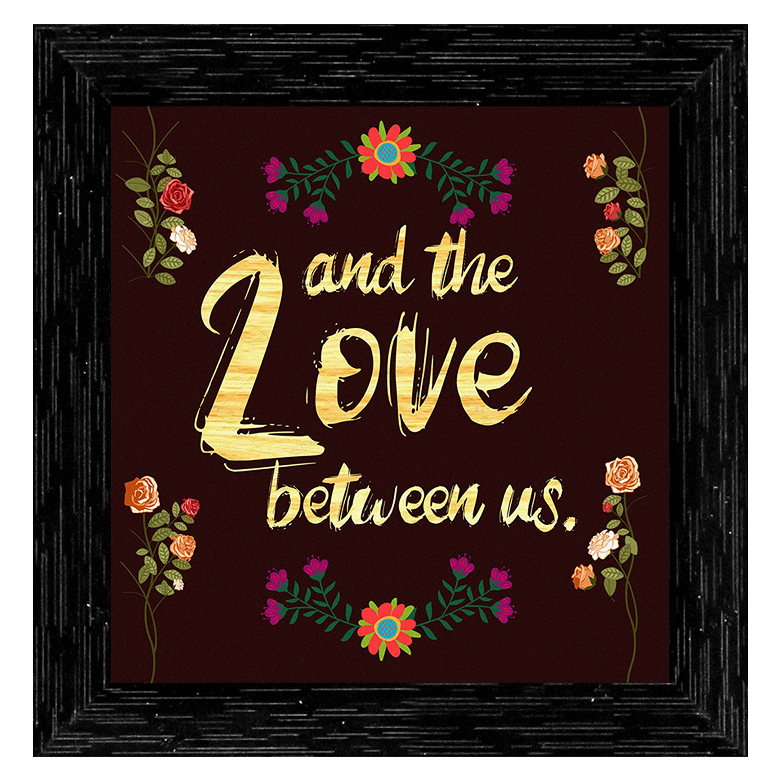 Indianara Motivational Quote Framed Wall Hanging Laminated Painting, 9.5 Inch X 9.5 Inch, Multi, Set Of 4 (Style 7)